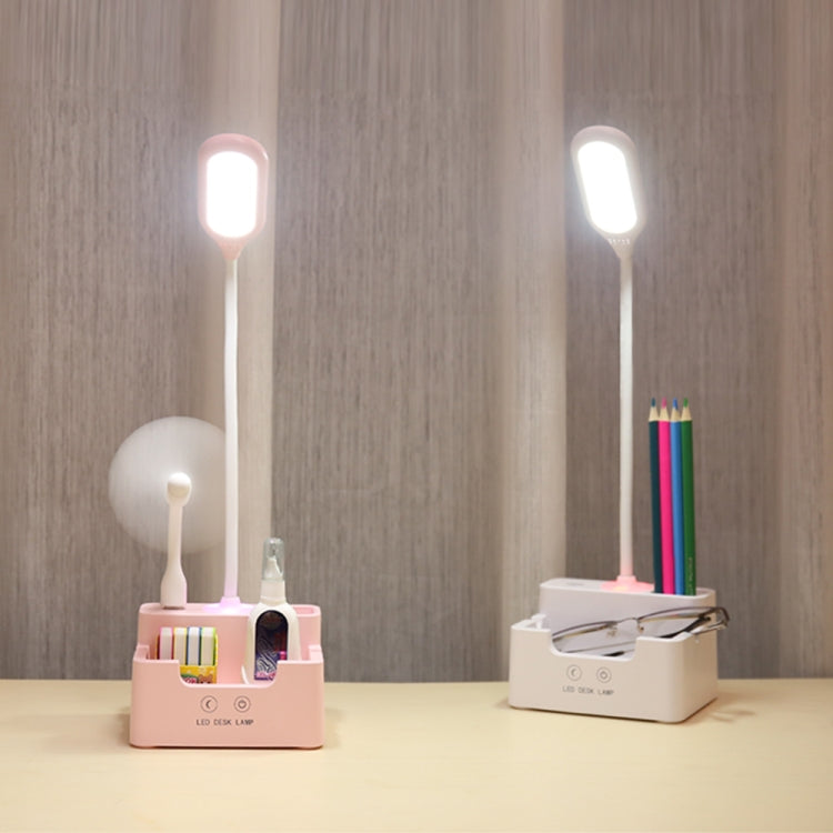 Student USB-Lade Schlafzimmer Touch LED Augenschutz Multifunktionale Kreative Schreibtischlampe, Mit Lüfter, Ohne Lüfter