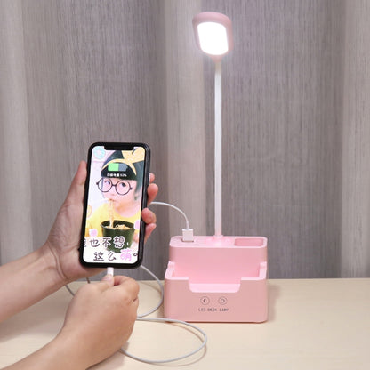 Student USB-Lade Schlafzimmer Touch LED Augenschutz Multifunktionale Kreative Schreibtischlampe, Mit Lüfter, Ohne Lüfter