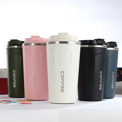 Smart Version Doppelter Kaffeebecher aus Edelstahl 304, Auto-Thermobecher, Reise-Thermobecher, 380 ml Blau, 380 ml Rosa, 380 ml Weiß, 380 ml Schwarz, 380 ml Grün, 510 ml Weiß, 510 ml Schwarz, 510 ml Grün, 510 ml Blau, 510 ml Rosa