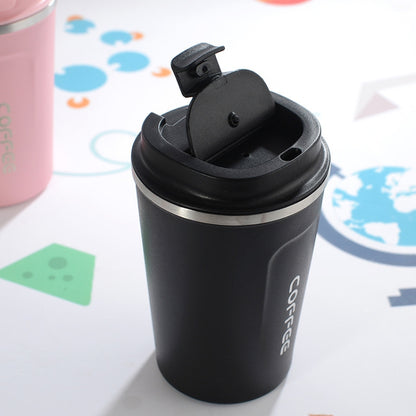 Smart Version Doppelter Kaffeebecher aus Edelstahl 304, Auto-Thermobecher, Reise-Thermobecher, 380 ml Blau, 380 ml Rosa, 380 ml Weiß, 380 ml Schwarz, 380 ml Grün, 510 ml Weiß, 510 ml Schwarz, 510 ml Grün, 510 ml Blau, 510 ml Rosa