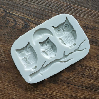 Eulen-Fondant-Form, Kuchendekoration, DIY-Trockenpais, Schokoladen-Silikonform, Eulenform