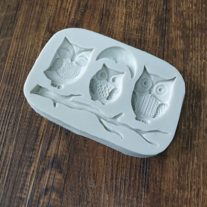 Eulen-Fondant-Form, Kuchendekoration, DIY-Trockenpais, Schokoladen-Silikonform, Eulenform
