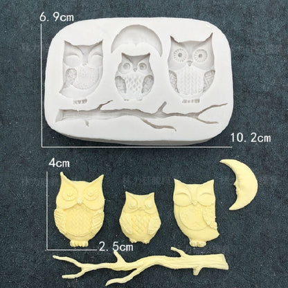 Eulen-Fondant-Form, Kuchendekoration, DIY-Trockenpais, Schokoladen-Silikonform, Eulenform