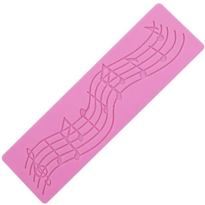 2 PCS Note Kuchen Dekoration Silikonform Fondant Kuchen Werkzeug Backen DIY Form, Note Form
