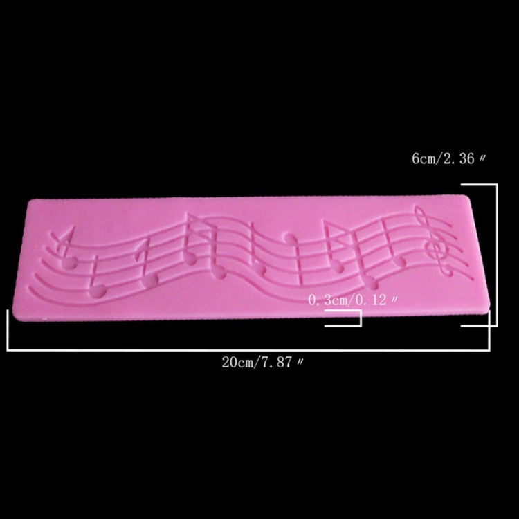 2 PCS Note Kuchen Dekoration Silikonform Fondant Kuchen Werkzeug Backen DIY Form, Note Form