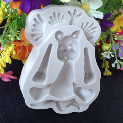 2 Stück 3D-Silikonformen in Tierform für Fondantkuchen und Kekse, 3D-Tierform (Löwe), 3D-Tierform (Giraffe)