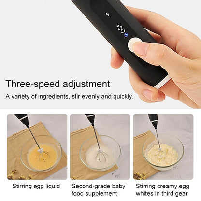 Elektrischer Handmixer für die Küche, Eierschläger, Milchkaffeemixer, Edelstahl, Mini-Griffmixer, Griffmixer