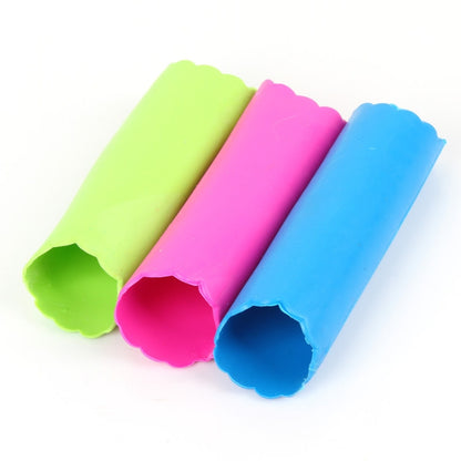 2 PCS Kitchen Peeling Garlic Press Garlic Peeler Does Not Hurt the Hand Silicone Garlic Peeler, Green, Red, Blue