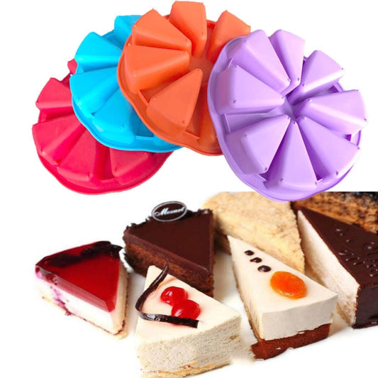 DIY Silikon Acht-Punkt-Dreiecksform Silikon Kuchenform Backwerkzeug, Zufällige Farblieferung, Acht-Punkt-Dreiecksform