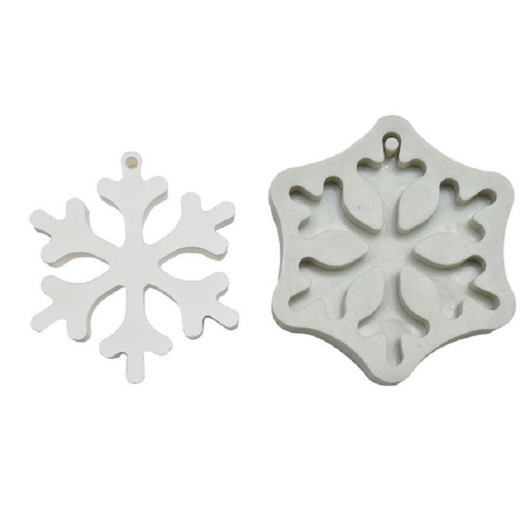 DIY Backen Weihnachtsserie Modellierfondant Silikonform, Weihnachtsblätter, Weihnachtsschneeflocke, Weihnachtsrunde Schneeflockenform, Weihnachtsbaum
