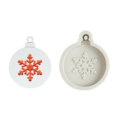 DIY Backen Weihnachtsserie Modellierfondant Silikonform, Weihnachtsblätter, Weihnachtsschneeflocke, Weihnachtsrunde Schneeflockenform, Weihnachtsbaum