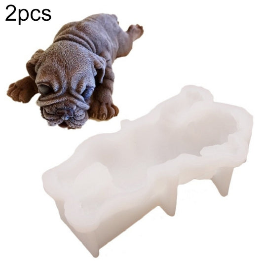 2 Stück 4 Zoll Shapi Dog Mousse Cake Silikonform 3D Stereo Eiscremeform Dirty Dog Schokoladenform, Shapi Dog Shape