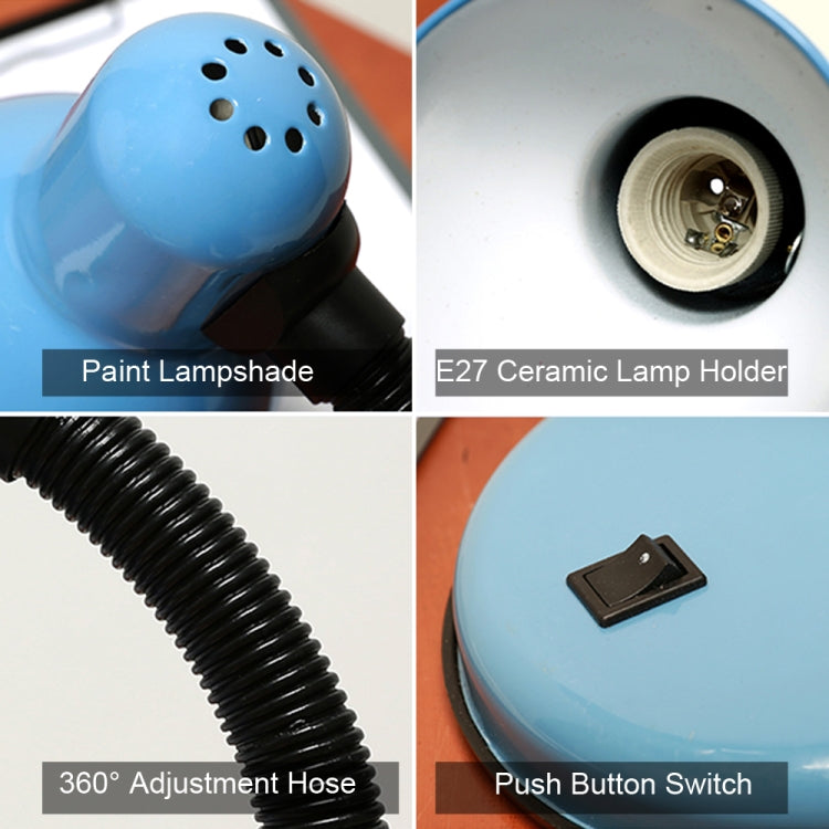 Vintage Eisen LED Schreibtisch Lampe Push Button Schalter Augenschutz Lesen Led Licht Tisch Lampen