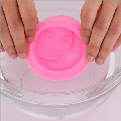 DIY Schokoladenkuchen Pudding Dekorationswerkzeug Gesicht Silikonmodell Backform, Gesicht licone Modell