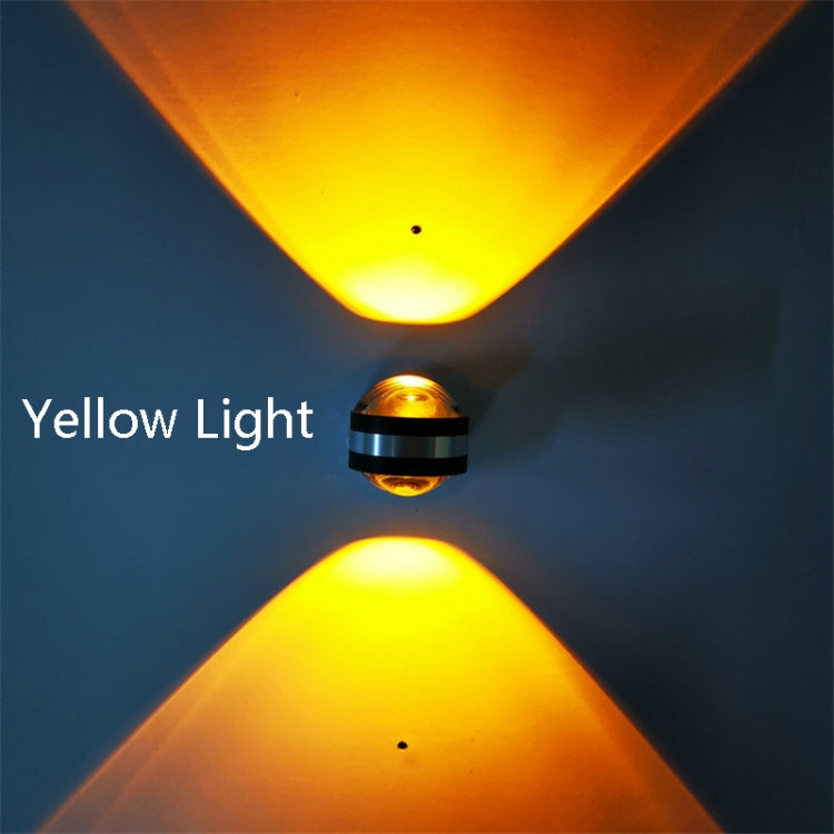 LED Up And Down Light Wall Light Double-Sided Crystal Aluminum Lights Upper Outlet, 2W (Yellow Light), 2W (Blue Light), 2W (Green Light), 2W (Purple Light), 2W (Mixed Color Light), 6W (Red Light), 6W (Yellow Light), 6W (Blue Light), 6W (Green Light)   ...
