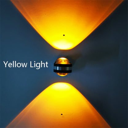 LED Up And Down Light Wall Light Double-Sided Crystal Aluminum Lights Upper Outlet, 2W (Yellow Light), 2W (Blue Light), 2W (Green Light), 2W (Purple Light), 2W (Mixed Color Light), 6W (Red Light), 6W (Yellow Light), 6W (Blue Light), 6W (Green Light)   ...