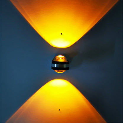 LED Up And Down Light Wall Light Double-Sided Crystal Aluminum Lights Upper Outlet, 2W (Yellow Light), 2W (Blue Light), 2W (Green Light), 2W (Purple Light), 2W (Mixed Color Light), 6W (Red Light), 6W (Yellow Light), 6W (Blue Light), 6W (Green Light)   ...