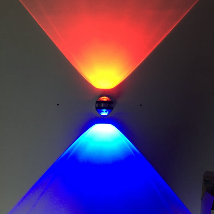LED Up And Down Light Wall Light Double-Sided Crystal Aluminum Lights Upper Outlet, 2W (Yellow Light), 2W (Blue Light), 2W (Green Light), 2W (Purple Light), 2W (Mixed Color Light), 6W (Red Light), 6W (Yellow Light), 6W (Blue Light), 6W (Green Light)   ...