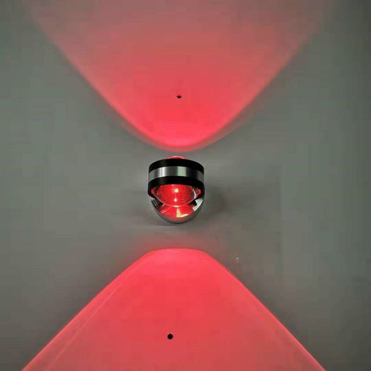LED Up And Down Light Wall Light Double-Sided Crystal Aluminum Lights Upper Outlet, 2W (Yellow Light), 2W (Blue Light), 2W (Green Light), 2W (Purple Light), 2W (Mixed Color Light), 6W (Red Light), 6W (Yellow Light), 6W (Blue Light), 6W (Green Light)   ...