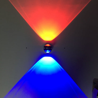 LED Up And Down Light Wall Light Double-Sided Crystal Aluminum Lights Upper Outlet, 2W (Yellow Light), 2W (Blue Light), 2W (Green Light), 2W (Purple Light), 2W (Mixed Color Light), 6W (Red Light), 6W (Yellow Light), 6W (Blue Light), 6W (Green Light)   ...