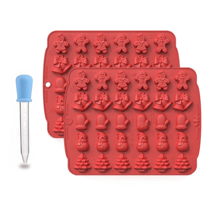 Weihnachtsbedarf Tropfenkleber Form Kuchen Grill Backwerkzeug, Grün, Rot, Schokolade