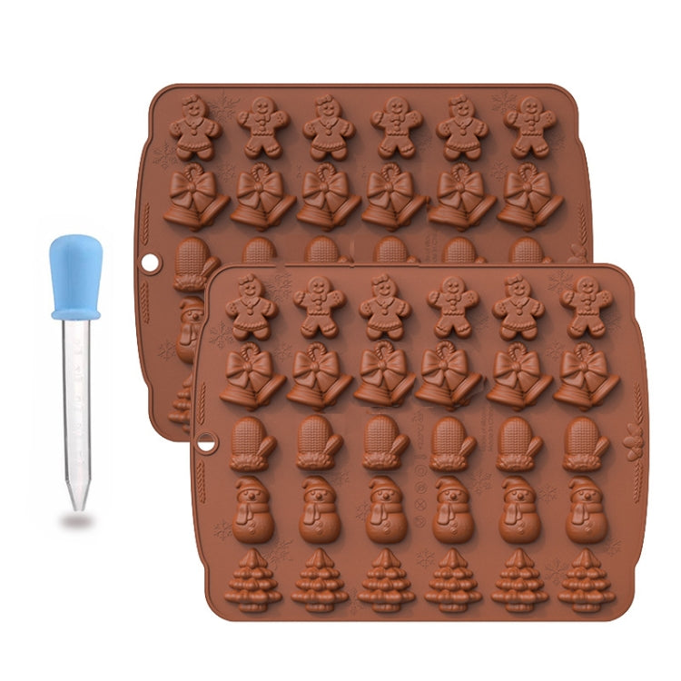 Weihnachtsbedarf Tropfenkleber Form Kuchen Grill Backwerkzeug, Grün, Rot, Schokolade