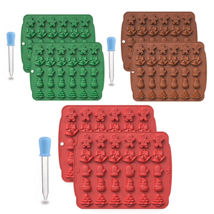 Weihnachtsbedarf Tropfenkleber Form Kuchen Grill Backwerkzeug, Grün, Rot, Schokolade