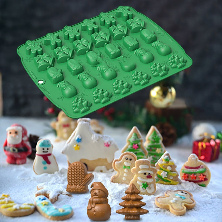 Weihnachtsbedarf Tropfenkleber Form Kuchen Grill Backwerkzeug, Grün, Rot, Schokolade