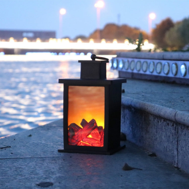 Outdoor LED Tisch Lampen Künstliche Kamin Leuchter Holzkohle Flamme Retro Dekoration