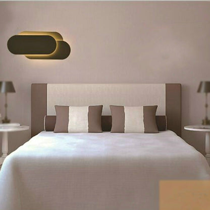 Kreatives, einfaches Schlafzimmer, Nachttisch, Wohnzimmer, Restaurant, Hotel, Arbeitszimmer, Flur, Ganglicht, LED-Turm, Stapel-Wandleuchte, Schwarzer Kreis 18 W, Weißer Kreis 18 W, Schwarzes Quadrat 18 W, Weißes Quadrat 18 W