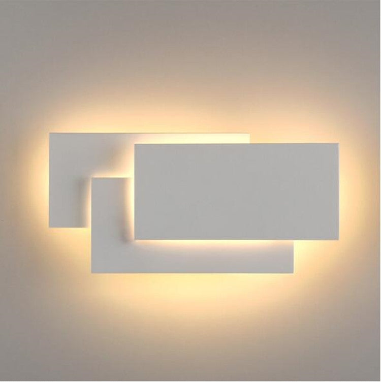 Kreatives, einfaches Schlafzimmer, Nachttisch, Wohnzimmer, Restaurant, Hotel, Arbeitszimmer, Flur, Ganglicht, LED-Turm, Stapel-Wandleuchte, Schwarzer Kreis 18 W, Weißer Kreis 18 W, Schwarzes Quadrat 18 W, Weißes Quadrat 18 W