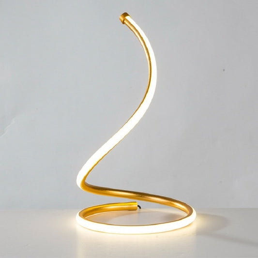 LED-Spiral-Tischlampe für Zuhause, Wohnzimmer, Schlafzimmer, Dekoration, Beleuchtung, Nachttischlampe, EU-Stecker, US-Stecker, UK-Stecker, AU-Stecker, ohne Stecker