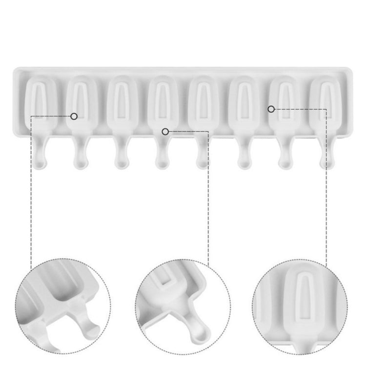 8 Even Silikon-Eiscreme-Form, kreative handgefertigte Eiswürfelform, 8 Even Eiscreme-Form