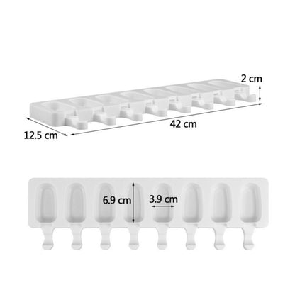 8 Even Silikon-Eiscreme-Form, kreative handgefertigte Eiswürfelform, 8 Even Eiscreme-Form