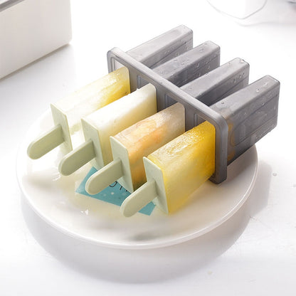 Selbstgemachtes Eisformen-Set zum Eis am Stiel, Weiß, Grün, Blau