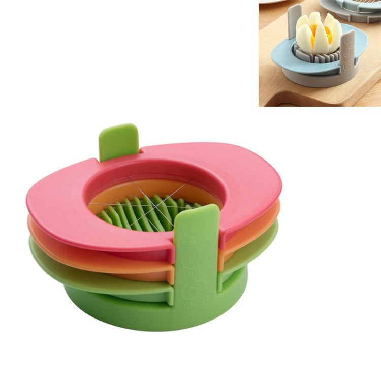 3 in 1 Multifunctional Egg Cutter Half-cut Egg Tool, Colorful, Orange