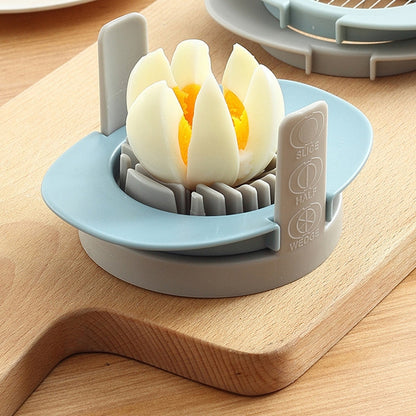 3 in 1 Multifunctional Egg Cutter Half-cut Egg Tool, Colorful, Orange
