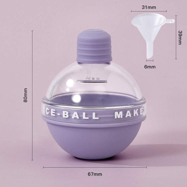 2 x Home Whisky Bulb Ice Ball Ice Cube Silikonform mit Trichter, mit Trichter + Himmelblau, mit Trichter + Lavendelviolett, mit Trichter + Kirschblütenrosa, mit Trichter + Bananengelb