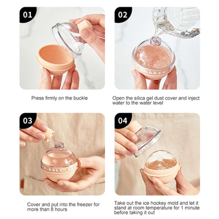 2 x Home Whisky Bulb Ice Ball Ice Cube Silikonform mit Trichter, mit Trichter + Himmelblau, mit Trichter + Lavendelviolett, mit Trichter + Kirschblütenrosa, mit Trichter + Bananengelb