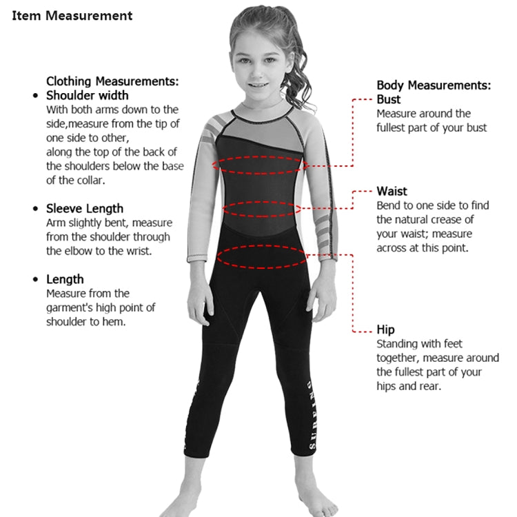 DIVE & SAIL WS-18818 Children Diving Suit One-piece Warm Snorkeling Surfing Anti-jellyfish Swimsuit