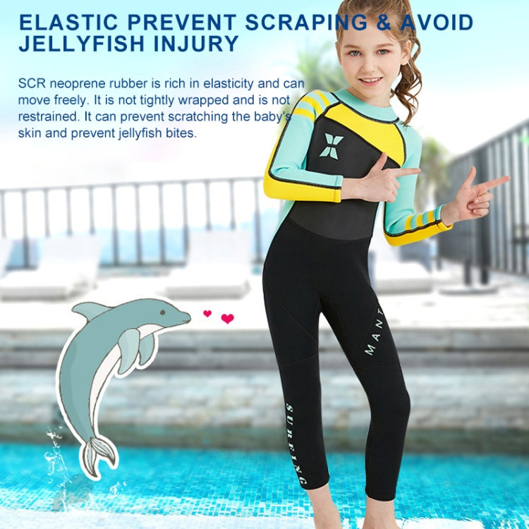 DIVE & SAIL WS-18818 Children Diving Suit One-piece Warm Snorkeling Surfing Anti-jellyfish Swimsuit