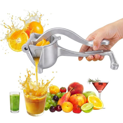 Aluminium Abnehmbare Manuelle Saftpresse Zitrone Wassermelone Orange Fruchtsaftpresse, Silber