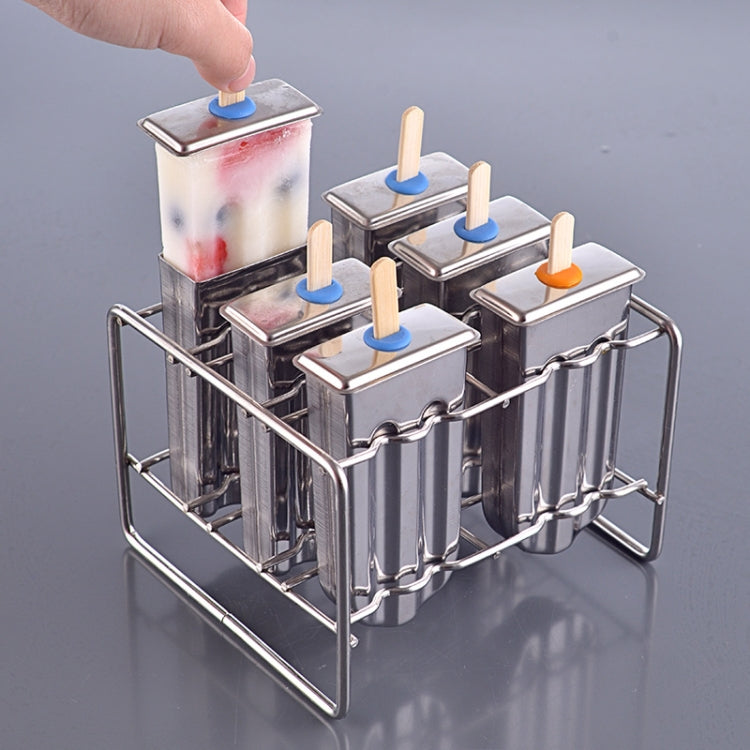 DIY-Eiscremeform aus Edelstahl, Haushalts-Eiscremeform für Eis am Stiel, 6 flache Doppelrillen, 6 runde Doppelrillen, 3 flache, 3 runde Doppelrillen, 6 Wassermelonenbecher mit Doppelschlitz