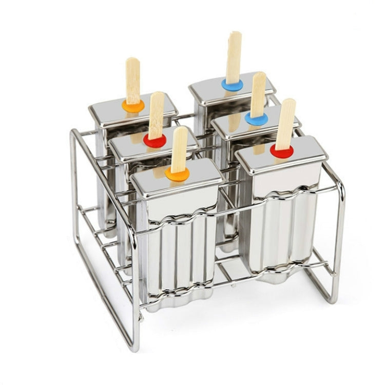 DIY-Eiscremeform aus Edelstahl, Haushalts-Eiscremeform für Eis am Stiel, 6 flache Doppelrillen, 6 runde Doppelrillen, 3 flache, 3 runde Doppelrillen, 6 Wassermelonenbecher mit Doppelschlitz