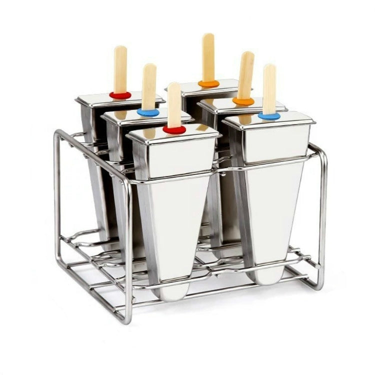 DIY-Eiscremeform aus Edelstahl, Haushalts-Eiscremeform für Eis am Stiel, 6 flache Doppelrillen, 6 runde Doppelrillen, 3 flache, 3 runde Doppelrillen, 6 Wassermelonenbecher mit Doppelschlitz