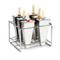 DIY-Eiscremeform aus Edelstahl, Haushalts-Eiscremeform für Eis am Stiel, 6 flache Doppelrillen, 6 runde Doppelrillen, 3 flache, 3 runde Doppelrillen, 6 Wassermelonenbecher mit Doppelschlitz