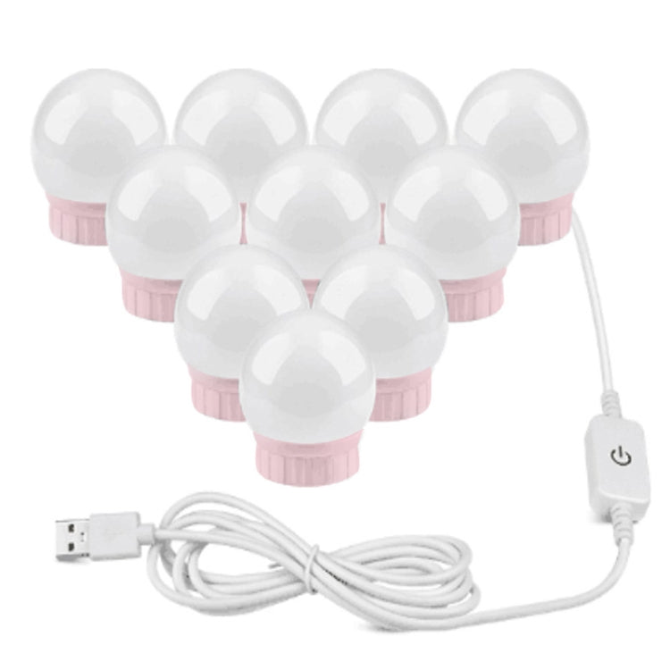 Spiegelfrontlicht Dimmbarer Schminkspiegel USB-Touch-Control-Licht, 2 LEDs, 6 LEDs, 10 LEDs, 14 LEDs