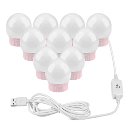 Spiegelfrontlicht Dimmbarer Schminkspiegel USB-Touch-Control-Licht, 2 LEDs, 6 LEDs, 10 LEDs, 14 LEDs