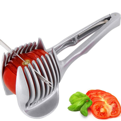 Aluminiumlegierung Zitronen-Tomatenschneider Eierschneider Obstschneidewerkzeug, Tomatenschneider