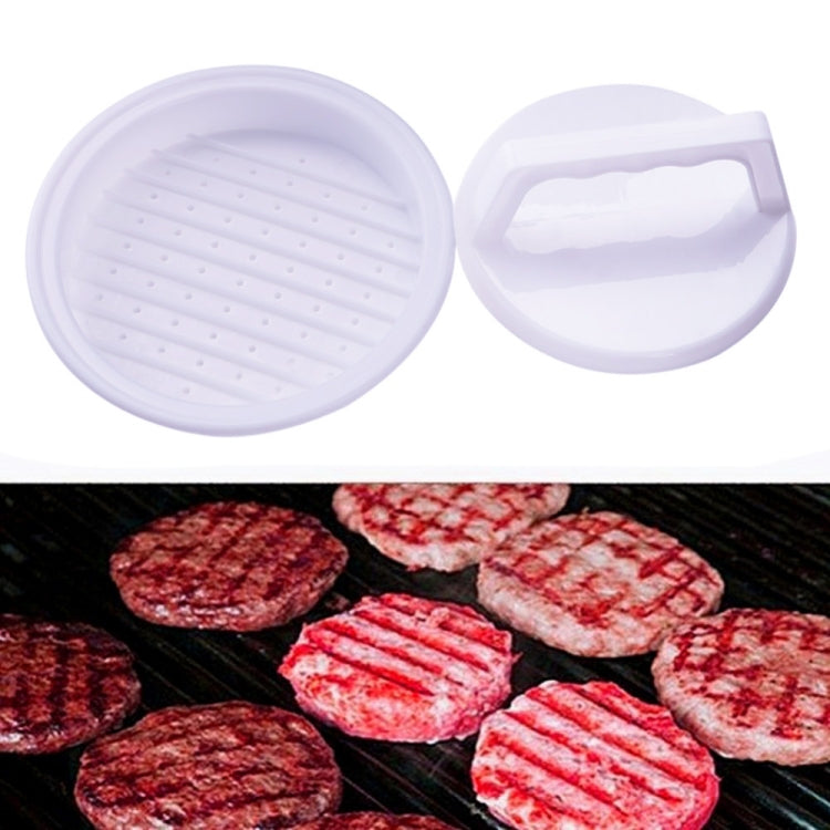Runde Hamburgerpresse, lebensmittelechter Kunststoff, für Hamburgerfleisch, Rindfleisch, Grill, Burgerpresse, Patty-Maker, Form, Küchenwerkzeug, 2 Stück, weiß